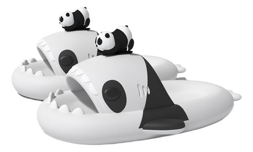 Pantuflas Distintivas De Tiburón Panda Para Hombre Y Mujer