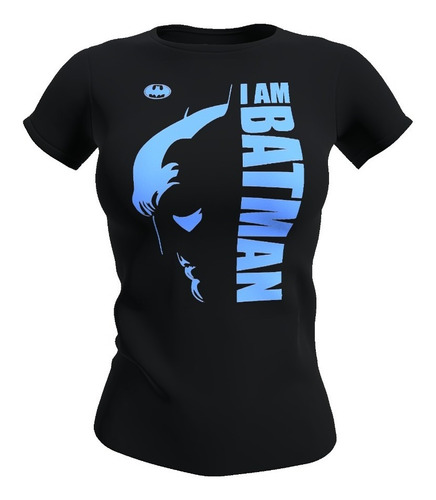 Polera Mujer Batman, I Am Batman Escudo, 100% Algodón