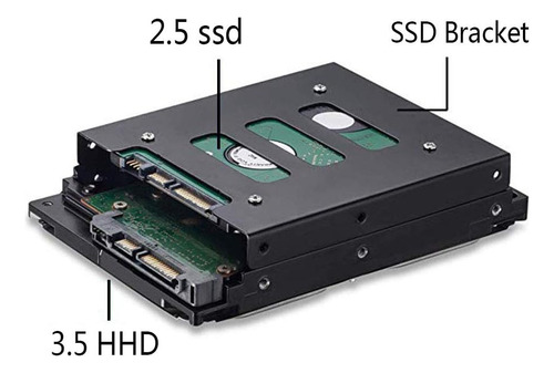 Soporte De Montaje De Metal Para Ssd/hdd De 2.5 A 3.5