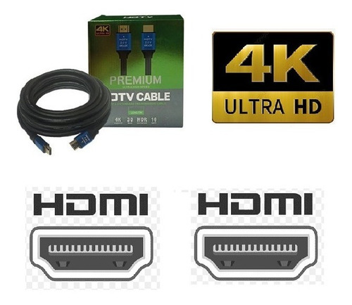 Cable Hdmi A Hdmi 4k 20mts Ultra Alta Velocidad