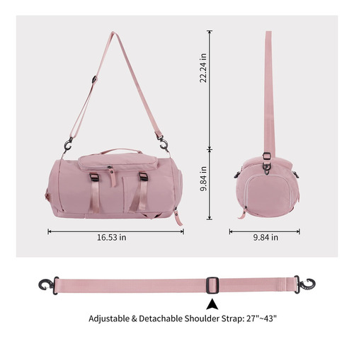 Unisex Mochila De Viaje Con Compartimento Para Zapatos Impermeable Bolsa Deporte Ligero Mochila
