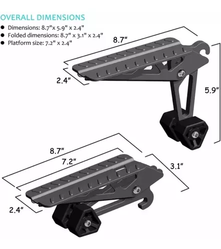 Escalera De Pedal Plegable Para Puerta De Coche Suv Pickup