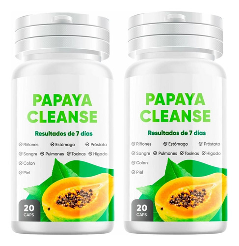 Pack De 2 Papaya Enzima Cleanse 20 Capsulas