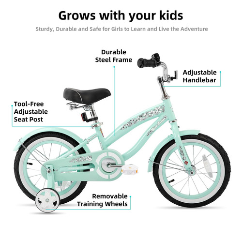 Joystar De 14 Pulgadas Para Niños Con Ruedas De Entrenamient