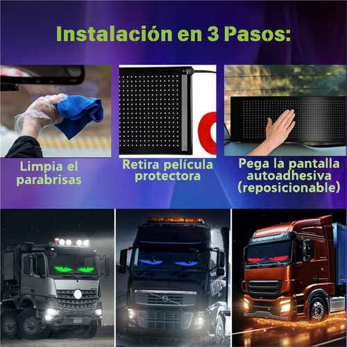 Ojos Led Para Camión Letrero Led Programable (2pzas 12x59cm)
