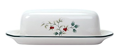 Pfaltzgraff Winterberry Covered Butter Dish Vajilla, 4 Pulga