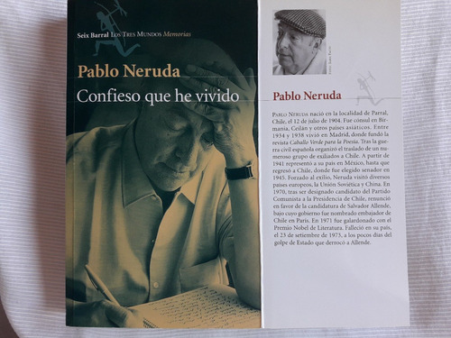 Imagen 5 de 6 de Confieso Que He Vivido Pablo Neruda Ed. Seix Barral