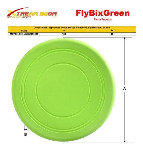Frisbee Para Todas Las Edades, Mxygn-004, 4 Pzas, Discos Vol Color Verde