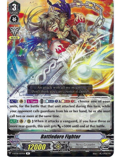 Cardfight Vanguard Battledore Fighter - Rare Frete Incluso