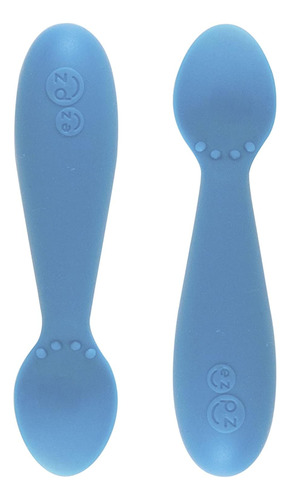 Cuchara Pequeña Ezpz (paquete De 2 En Azul) - Cucharas 100% 