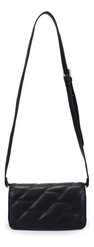 Bolsa Transversal Pequena Matelasse - Wj Acessórios (045961) Preto Matelassê Ouro Preto