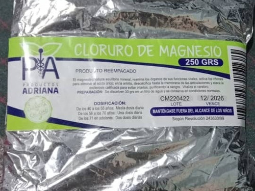 Magnesio En Polvo 250 Mg