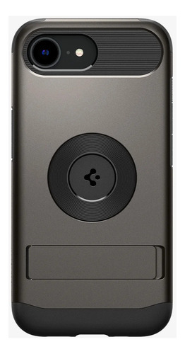 Funda Iphone 16e Spigen Slim Armor Magnetica Ultra Reforzada Plateado Gunmetal
