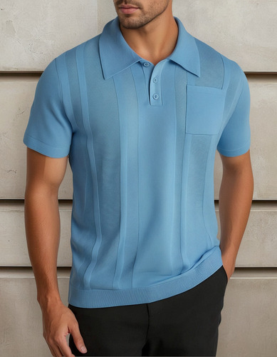 Jersey Casual De Manga Corta De Verano Para Hombre En Color