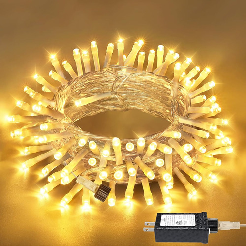 Luces De Navidad Shineshine 150 Led 15mts 8 Modos Fiesta Blanco
