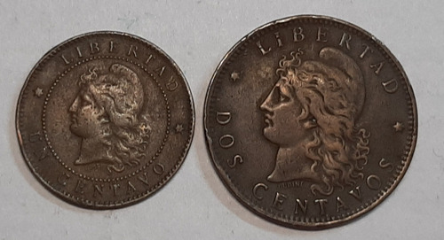 Imagen 1 de 3 de Moneda Patacon 1 Y 2 Ctvs 1895 Lote X 2 Ro 317