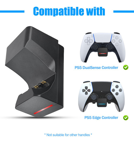 Cargador Dock Ps5 Dualsense Edge Soporte De Pared Led Color