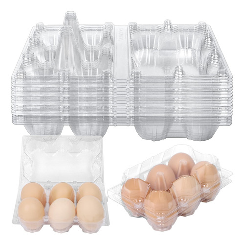 Ioffersuper Cartones Para Huevos, 60 Paquetes Con Capacidad 