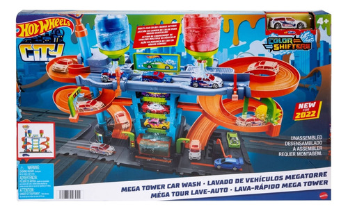 Pista Carritos Hot Wheels Torre D Lavado Color Shifters 2022