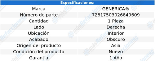 Calavera Int Derecha Obscura Jetta De 2015 A 2018 Generica