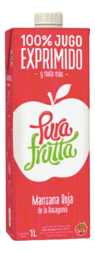 Jugo 100% Exprimido Manzana Roja Pura Frutta Pack 6 X 1 Lt