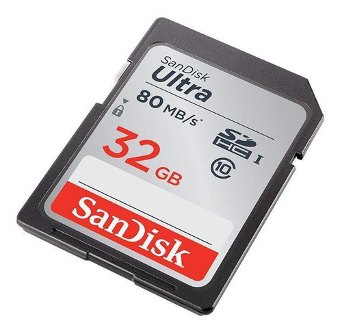 Cartão De Memoria Sandisk Sdhc Ultra 80mb/s 32gb Sd