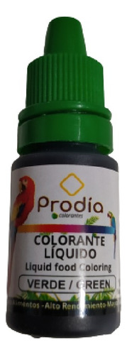 Colorante Prodia Comestible Verde X 10m - mL a $790