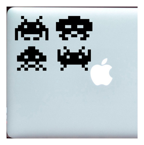 Vinilos Sticker Juego Space Invaders 12x9cms Varios Diseños