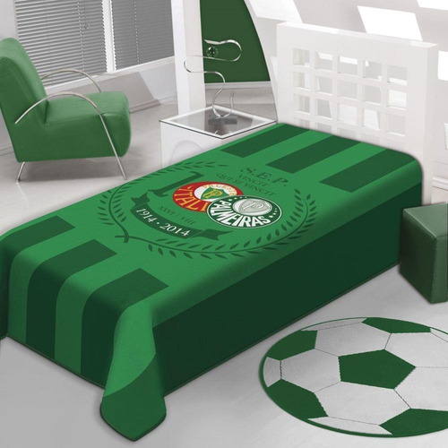 Cobertor Do Palmeiras Jolitex Solteiro Oficial