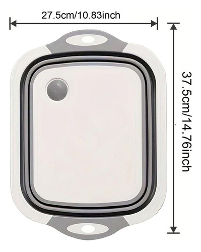 Tabla De Cortar Plegable, Escurridor, Lavabo, Cesta Gris S