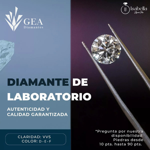 Diamante De Laboratorio De 10 Puntos Blanco