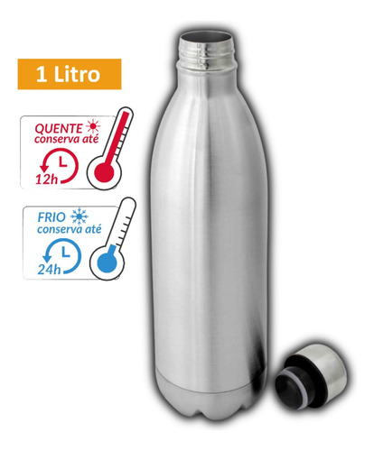 Botella Térmica De Acero Inoxidable De 1 Litro Que Mantiene