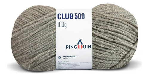 Lã Club 500 Tricô Pingouin Novelo 200m 100g (500 Tex) Cor 0824 - Argento