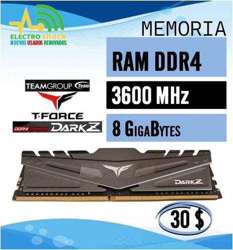 T-force Darkz Módulo De Memoria (8 Gb, 3600 Mhz, Cl18, Ddr4)