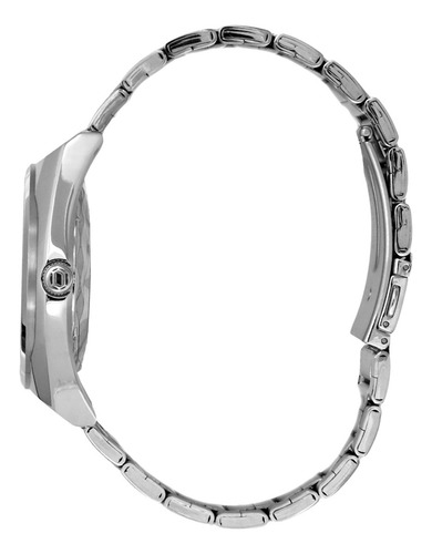 Relógio Orient Automático Masculino Prateado F49ss013 N1sx Cor do fundo Marrom