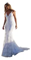 Comprar Vestidos De Novia De Encaje Con Cuello En V Elegantes Largos