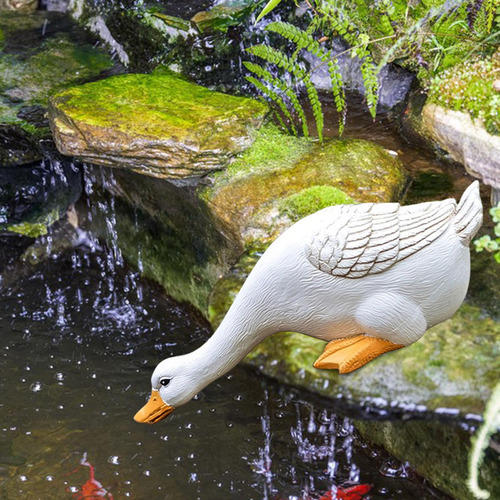 Creative Fairy Garden Duck Statue Yard Large L Large Large