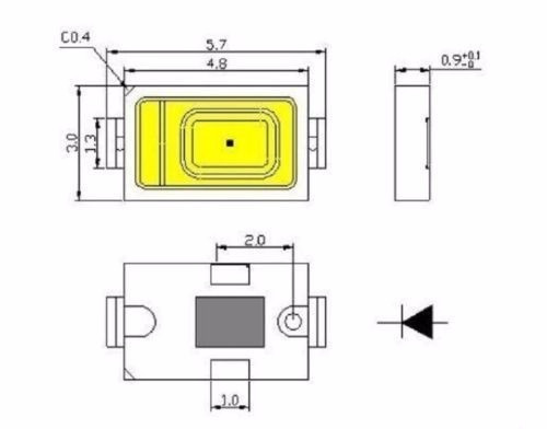 Led 5730 1/2w 0,5w Amarillo 580nm X 10 Unidades Oferta