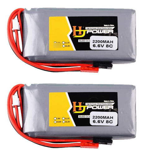 Baterías Life-po 6.6 V Con Enchufe Jst Para Receptor Rc