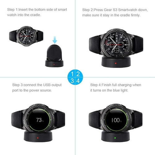 Viennois- Cargador Inalámbrico Para Samsung Galaxy Watch 7/6/6 Classic/5/5 Pro/4/4 Classic/3/active/active 2, Muelles De Carga Para Galaxy Watch Fe De 40 Mm