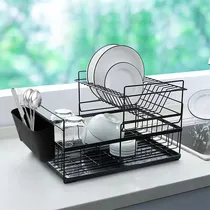 Comprar Secaplatos Escurridor Aluminio Organizador Platos Dos Pisos