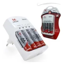 Comprar Carregador De Pilhas Bivolt Mox Mo-cp51 + 4 Pilhas