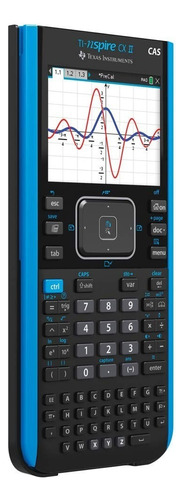 Calculadora Texas Instruments Ti-nspire Cx Ii Cas + Estuche Color Negro/Azul