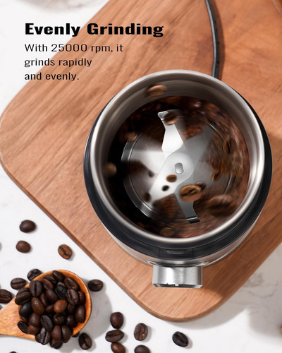 Molinillo De Café Twomeow, Molinillo Eléctrico Ajustable Con