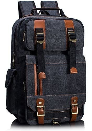 Leaper Vintage Canvas Mochila Para Computadora Portátil