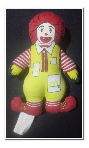 Peluche Ronald Mcdonalds 1984, 13x9 Cms. Aprox.