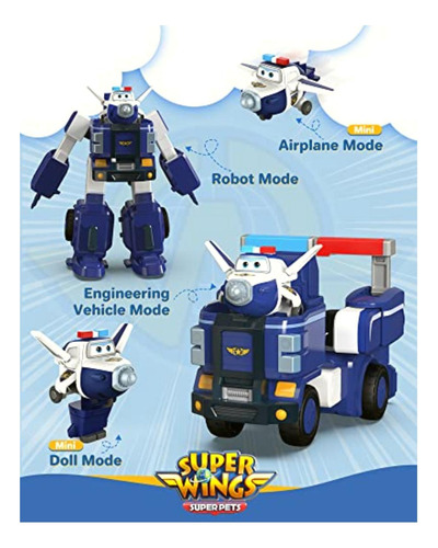Super Wings Vehículo Transformable Patrulla De Paul