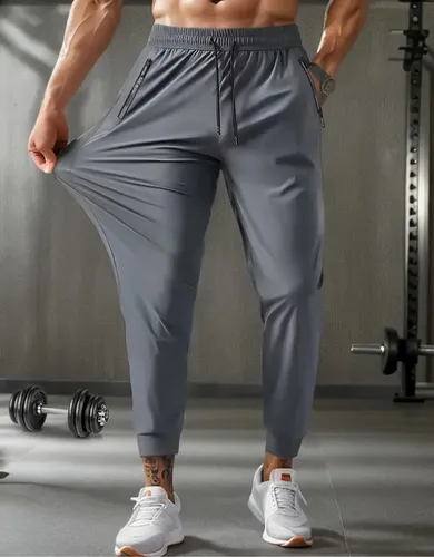 Calça Dry Fit Masculina Tecnológica Poliamida Com Elastano Cinza Dry Fit M 40/42