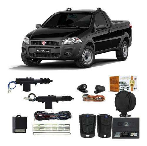 Kit Alarme + Trava Eletrica Fiat Strada 2 Portas 1997 A 2019