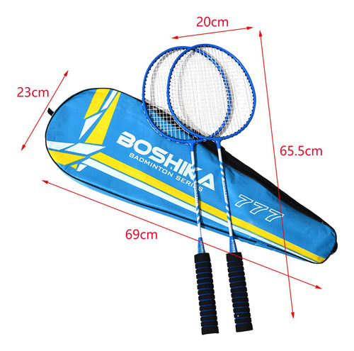 2x Raquetas De Bádminton Juego De Raquetas De Azul